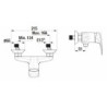 Sprchová baterie Jika Deep bez sprchového setu 150 mm chrom H3311U70044001