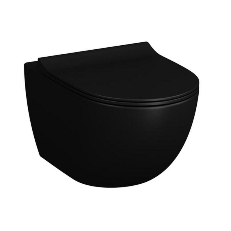 Wc závěsné VitrA Sento černá mat zadní odpad 7748B083-0075