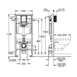 Cenově zvýhodněný závěsný WC set Grohe  + WC VitrA Sento KMPLGVMB38528