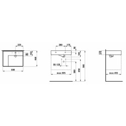 Umyvadlo Laufen Kartell By Laufen 60x46 cm mat otvor pro baterii, bez přepadu H8103357571111