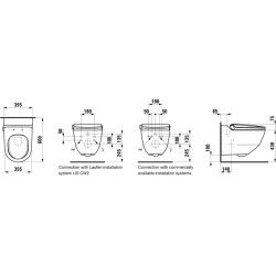 Akční balíček Laufen RIVA závěsné WC + podomítkový modul + WC tlačítko bílé SIKOSLRI000