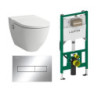 Akční balíček Laufen NAVIA závěsné WC + podomítkový modul + WC tlačítko chrom