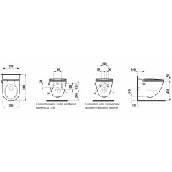 Akční balíček Laufen NAVIA závěsné WC + podomítkový modul + WC tlačítko chrom matné + reproduktor