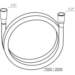 Sprchová hadice Ravak 914.02 stříbrná X07P339