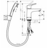 Umyvadlová baterie Hansgrohe Focus s bidetovou sprškou chrom 31927000