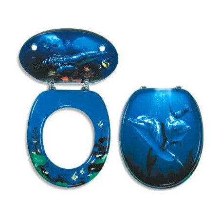 Wc prkénko Novaservis MDF modrá WC/DELFIN