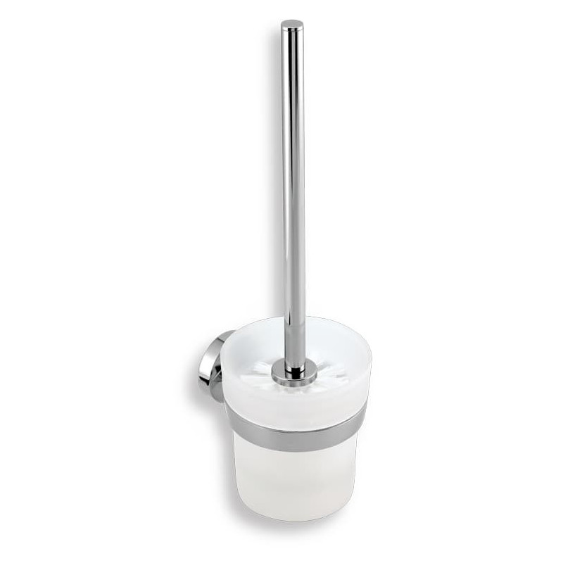 Wc štětka Novaservis Metalia 11 x10 cm bílá/chrom 0133,0