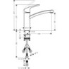 Dřezová baterie Hansgrohe Focus M41 nízkotlaká s otočným raménkem chrom 31804000