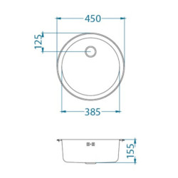 RAVAK Chrome umyvadlo 550 mm keramické, white XJG01155000