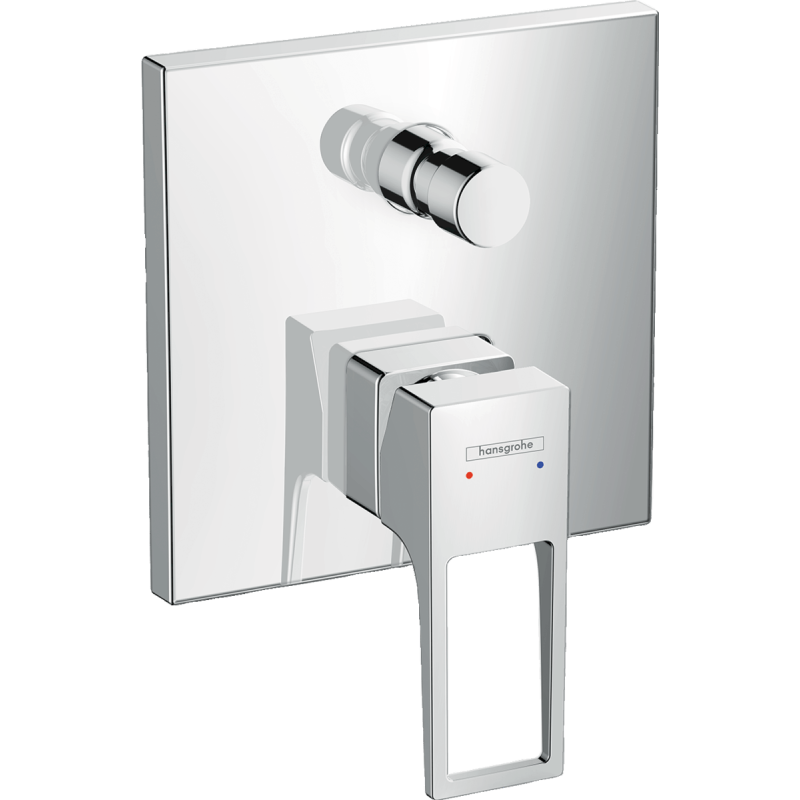 Sprchová a vanová baterie pod omítku Hansgrohe Metropol se zabudovanou bezpečnostní kombinací, chrom 74546000