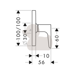 Uzavírací ventil pod omítku Hansgrohe Axor Citterio M 34960000