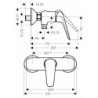 Sprchová baterie Hansgrohe HG288 bez sprchového setu 150 mm chrom SIKOBHGN268
