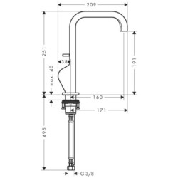 Umyvadlová baterie Hansgrohe Axor Citterio s výpustí chrom 39034000