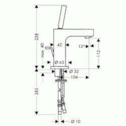 Umyvadlová baterie Hansgrohe Axor Citterio s výpustí chrom 39010000