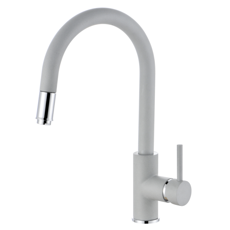 Dřezová baterie Alveus Delos s vytahovací sprškou beton 1129019