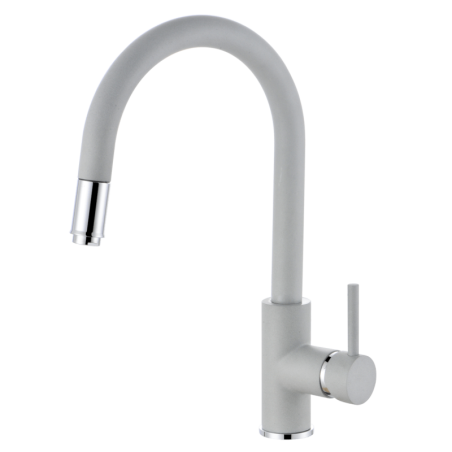 Dřezová baterie Alveus Delos s vytahovací sprškou beton 1129019