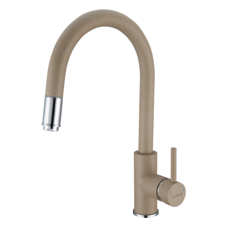 Dřezová baterie Alveus Delos s vytahovací sprškou béžová 1129020