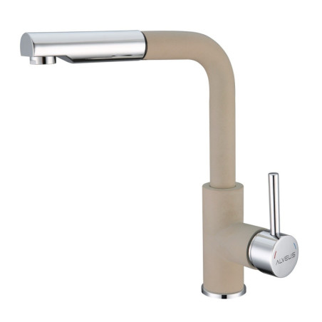 Dřezová baterie Alveus SIROS s vytahovací sprškou béžová 1129045