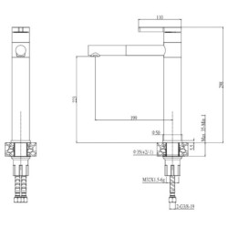 Dřezová baterie Alveus Zina  s otočným raménkem čokoládová 1129056