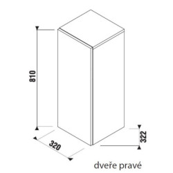 Koupelnová skříňka nízká Jika Cubito 32x32,2x81 cm dub H43J4211205191