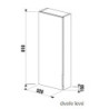 Koupelnová skříňka nízká Jika Cubito 32x15x81 cm bílá H43J4241105001
