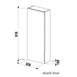 Koupelnová skříňka nízká Jika Cubito 32x15x81 cm dub H43J4241105191