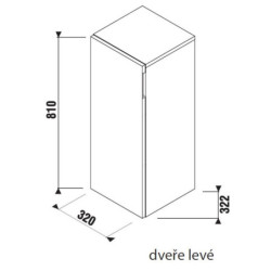 Koupelnová skříňka nízká Jika Cubito 32x32,2x81 cm dub H43J4211105191