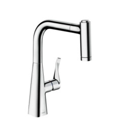 Dřezová baterie Hansgrohe Metris M71 s vytahovací sprškou chrom 73800000
