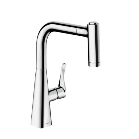 Dřezová baterie Hansgrohe Metris M71 s vytahovací sprškou chrom 73800000