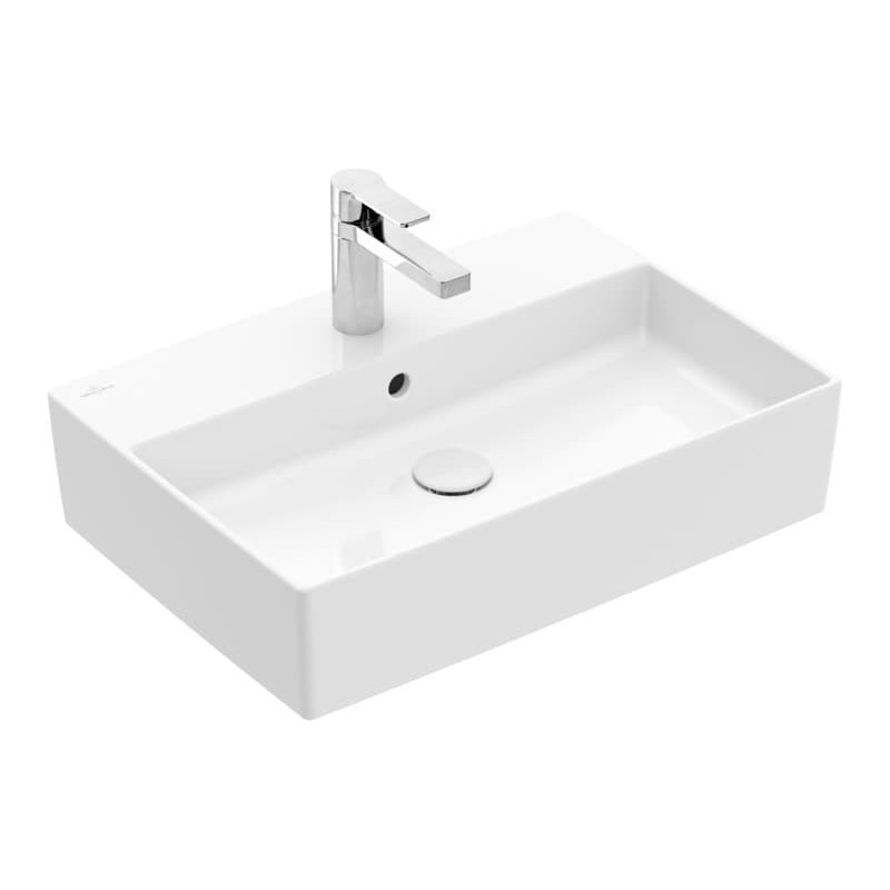 Umyvadlo na desku Villeroy & Boch Memento 2.0 60x42 cm s otvorem pro baterii alpská bílá 4A076001