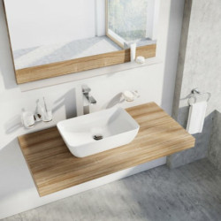 Umyvadlo na desku Ravak Uni 50x31 cm bez přepadu XJX01150001