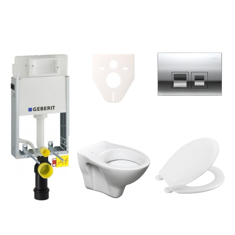 Cenově zvýhodněný závěsný WC set Geberit k zazdění + WC S-Line S-line Pro 110.100.00.1NR5