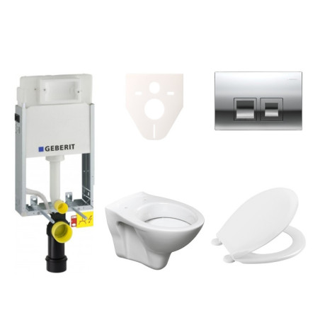Cenově zvýhodněný závěsný WC set Geberit k zazdění + WC S-Line S-line Pro 110.100.00.1NR5