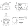 Wc s prkénkem softclose závěsné Ideal Standard Connect air zadní odpad E008701
