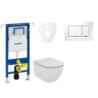 Cenově zvýhodněný závěsný WC set Geberit do lehkých stěn / předstěnová montáž+ WC Ideal Standard Tesi 111.355.00.5NE5