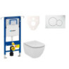 Cenově zvýhodněný závěsný WC set Geberit do lehkých stěn / předstěnová montáž+ WC Ideal Standard Tesi 111.355.00.5NE1
