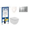 Cenově zvýhodněný závěsný WC set Geberit do lehkých stěn / předstěnová montáž+ WC Ideal Standard Tesi 111.355.00.5NE7