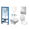 Cenově zvýhodněný závěsný WC set GROHE do lehkých stěn / předstěnová montáž+ WC S-Line S-line Pro 38528SET-KD