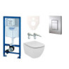 Cenově zvýhodněný závěsný WC set GROHE do lehkých stěn / předstěnová montáž+ WC Ideal Standard Tesi 38528SET-KF