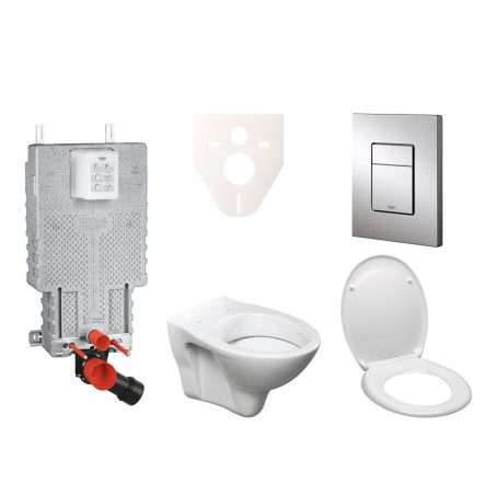 Cenově zvýhodněný závěsný WC set GROHE k zazdění + WC S-Line S-line Pro 38643SET-KD