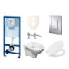 Cenově zvýhodněný závěsný WC set GROHE do lehkých stěn / předstěnová montáž+ WC S-Line S-line Pro 38528SET-KR