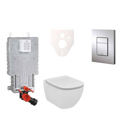 Cenově zvýhodněný závěsný WC set GROHE k zazdění + WC Ideal Standard Tesi 38643SET-KE