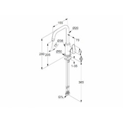 Umyvadlová baterie Kludi Pure&Solid, chrom 340240575