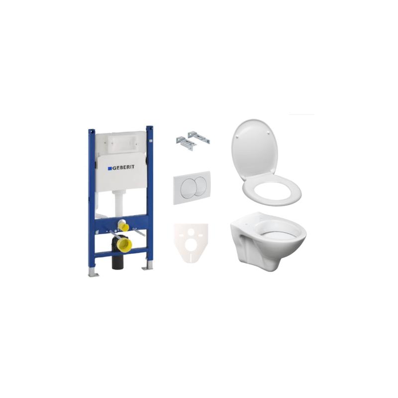 Závěsný set WC S-line + modul Geberit Duofix s tlačítkem Delta 20 bílé SIKOGES5D0