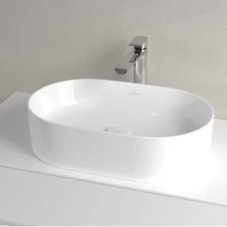 Umyvadlo na desku Villeroy & Boch Collaro 56x36 cm bez otvoru pro baterii, bez přepadu 4A195601