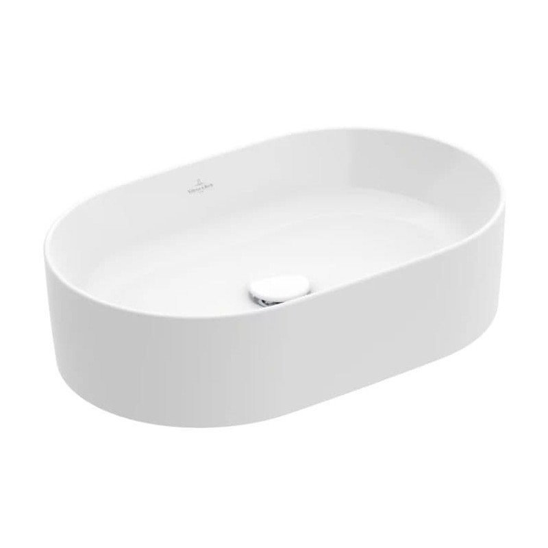 Umyvadlo na desku Villeroy & Boch Collaro 56x36 cm bez otvoru pro baterii, bez přepadu 4A195601
