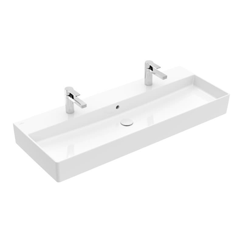 Dvojumyvadlo Villeroy & Boch Memento 120x42 cm dva otvory pro baterii 4A22CK01