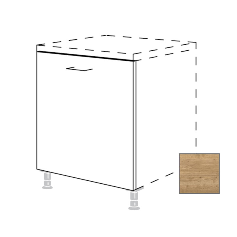Kuchyňská skříňka Naturel Sente24 na myčku 60 cm dub sierra 405.GSBD60I
