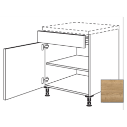 Kuchyňská skříňka spodní Naturel Sente24 s dvířky 60 cm dub sierra 405.US60.L