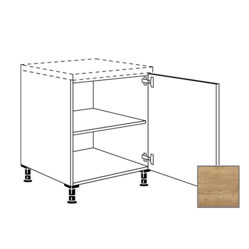 Kuchyňská skříňka spodní Naturel Sente24 s dvířky 45 cm dub sierra 405.UD45.R